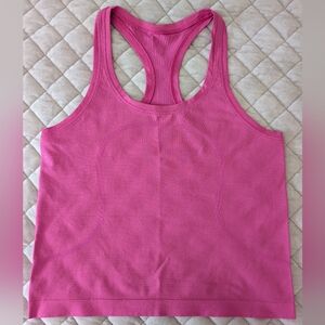 LIKE NEW Lululemon Swiftly Tech Racerback Tank, Waist Length, Pink, Size 8